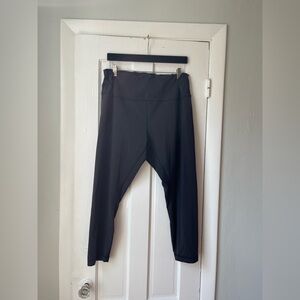 Lululemon Black Wunder Train High-Rise Tight 25" Soft Black Charcoal Gray Sz 20